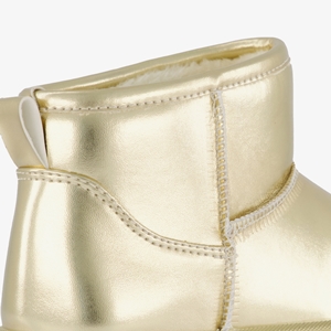 gevoerde meisjes boots metallic goud