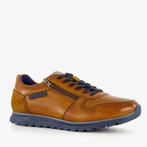 Bugatti leren heren sneakers cognac bruin