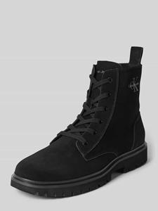 Boots van leer met vetersluiting, model 'EVA'
