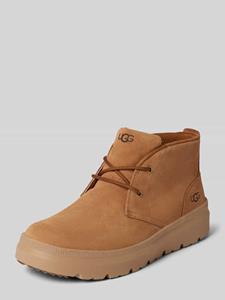 Leren boots met labelprint, model 'BURLEIGH'