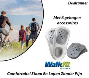 Dealrunner Walk Fit Orthopedische Inlegzolen met 6 Gebogen Accessoires (48-49)I