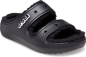 Crocs Classic Cozzzy Sandal - maat 38-39 - Volwassenen - Slippers - Zwart/Zwart