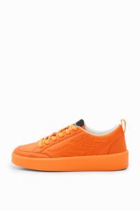 desigual Sneakers met plateauzool en logo - ORANGE