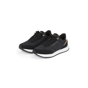 Tommy Hilfiger Plateausneakers ESSENTIAL RUNNER freizeitschoen, lage schoen, veterschoen met contrastafwerkingen