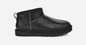 Ugg Classic Ultra Mini Leather Regenerate-laars in Black  Leder