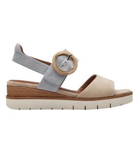 Tamaris Sandaaltjes , zomerschoen, sandaal, sleehak, met praktische klittenbandsluiting