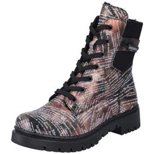Rieker Winterlaarsjes lace-up boots, ankle boots, block heel, with inner zipper