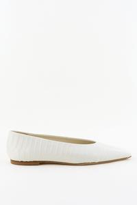 Odare ballerina's Bilbao met spitse neus en print wit