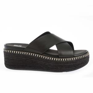 Fitflop Slippers ELOISE ESPADRILLE plateau, zomerschoen, slippers met een kruisbandage
