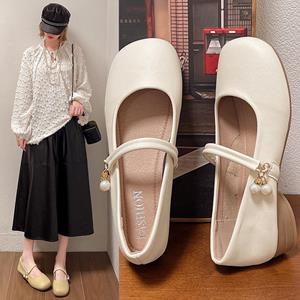 Chic Steps mode 2024 Nieuwe Zomer Vrouwen Casual Flats Comfortabele Zachte Bootschoenen Loafers Ballerina Ondiepe Ronde Neus Ballet Platte Schoenen 35 beige