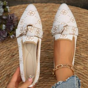 Yoghurt Elegante ballerina's met strik - chique, ademende instappers met puntige neus voor mode en comfort in alle seizoenen 36 wit