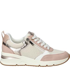 Tamaris Sneakers met sleehak vrijetijdsschoen, lage schoen, veterschoen met buitenrits