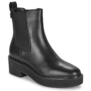 Lauren Ralph Lauren Chelsea boots van leer met treklus, model 'ADRIANNA'