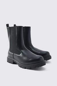 Boohoo Chelsea Boots Met Bandjes En Zool, Black
