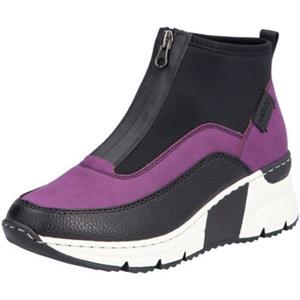 Rieker Sneakers met sleehak enkellaars, wedge laarzen, high top sneaker met ritssluiting vooraan