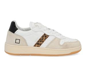 D.A.T.E. Court white leopard Wit 