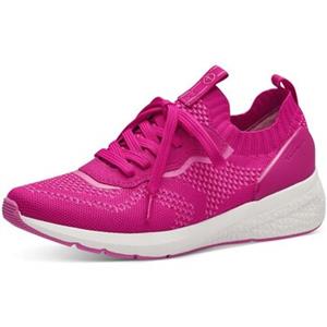 Tamaris Slip-on sneakers vrijetijdsschoen, lage schoen, veterschoen met opgezette sierveters