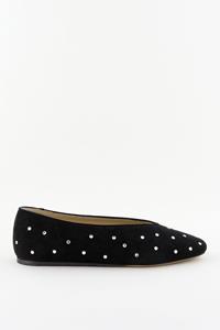 Le Monde Beryl ballerina's Regency met strass REG-SCR-BLA zwart