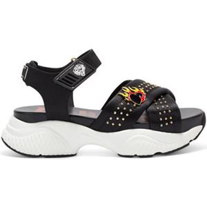 Ed Hardy Sandalen  Flaming sandal black
