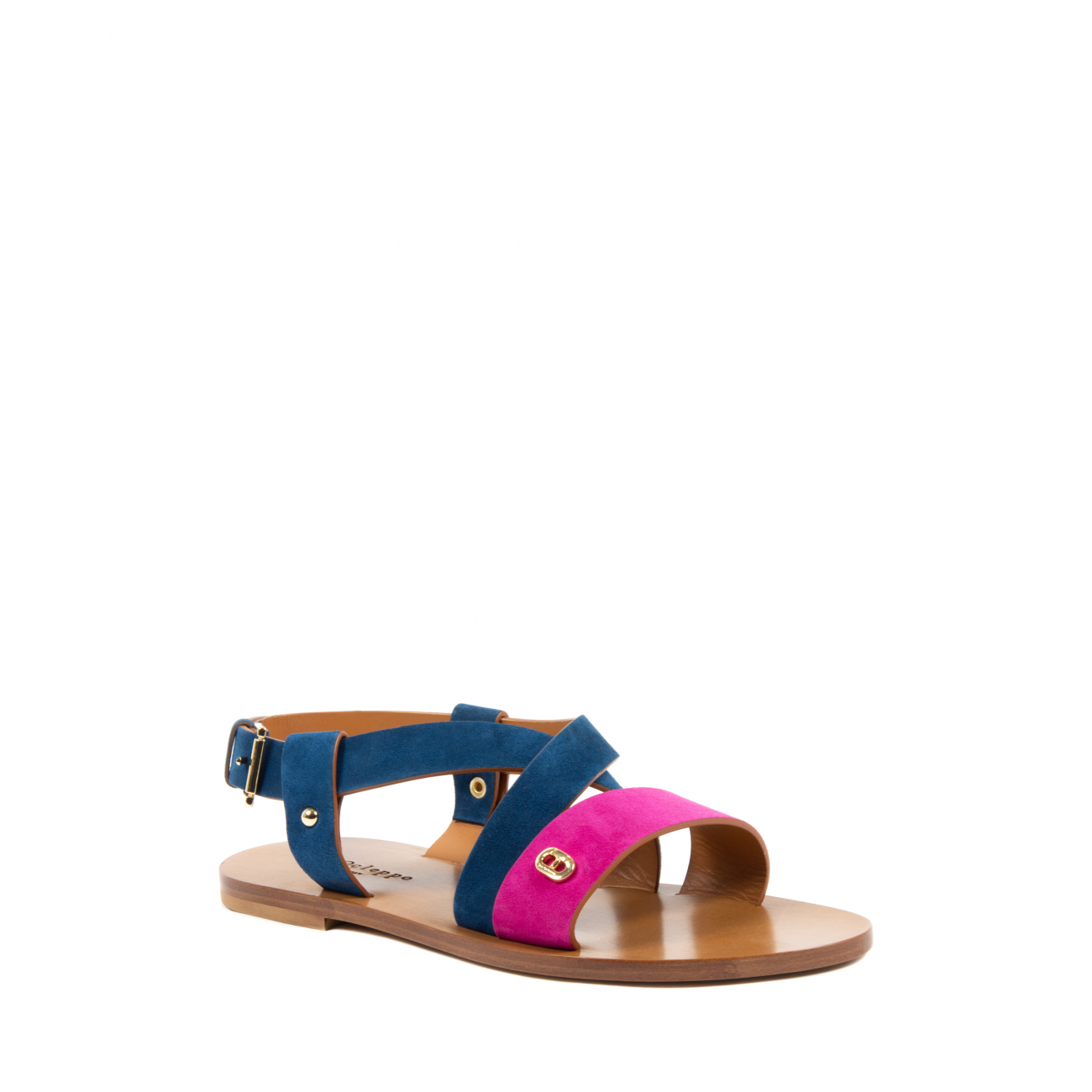Dee Ocleppo Sandalen  Suede tweekleurige sandalen