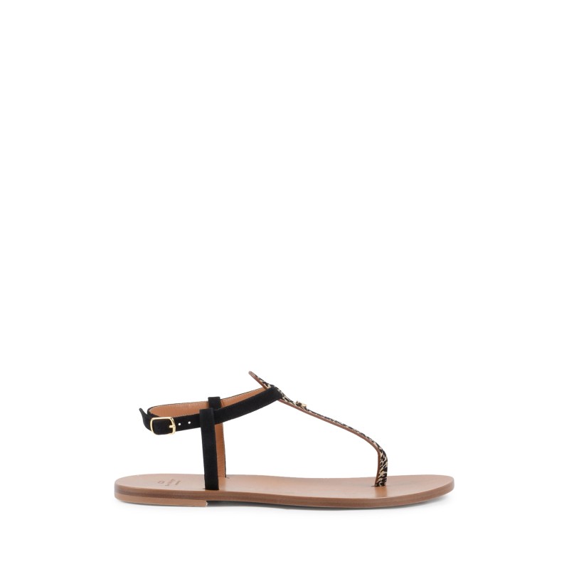 Dee Ocleppo Sandalen  TStrap Platte Sandalen Luipaard Print