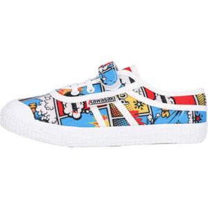Kawasaki Sneakers  Cartoon Kids Shoe W/Elastic K202585-ES 2084 Strong Blue