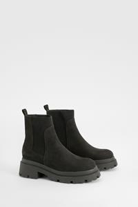 Boohoo Chelsea Boots Met Dikke Zool, Black