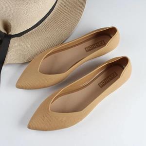 Glide Gear Zomer puntige sandalen mode platte zool effen casual ondiepe mond enkele schoen vrouw designer schoenen zapatos diseñador 36 kaki