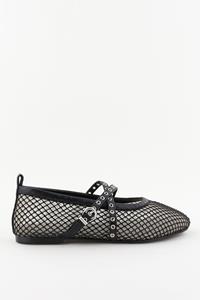 Toral zwarte ballerina's ballerina's met strass steentjes TL-VILMA negro