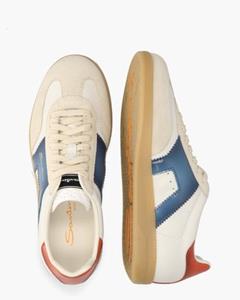 Santoni 21965 Off-White/Blauw/Rood
