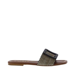 Cypres Tina raffia gesp | dames | maat: | stof en immitatieleer