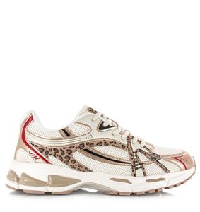 S C Sneakers Run leopard Goud Mesh Lage sneakers Dames