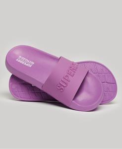 Superdry Vrouwen Vegan Code Badslippers met Logo Paars