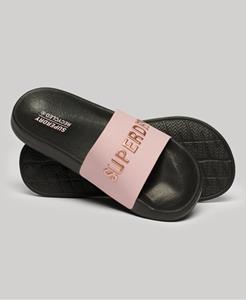 Superdry Vrouwen Vegan Code Badslippers met Logo Roze