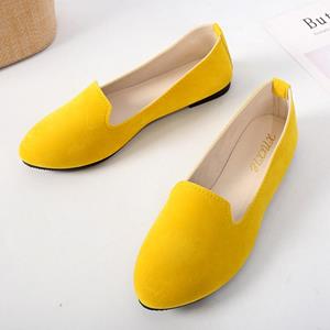 GS Dames Flats Kleurrijke Suède Dames Loafers Ballet Puntige Teen Flats Dames Schoenen Loafers 43 wit