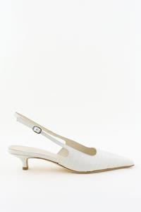 Odare pumps met crocoprint Anna gomez off white