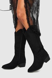 Boohoo Middelhoge Hakken Western Laarzen, Black
