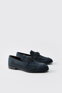 Boohoo Geweven Loafers Met Kwastjes, Navy