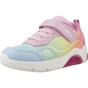 Geox Sneakers J FADINLIGHT GIRL knipper schoen , regenboogschoen, pride sneaker, kleurrijke klittenbandschoen met elastische band