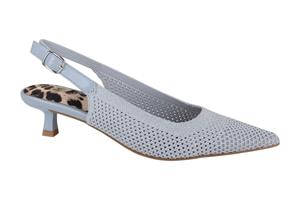 La Strada 2403346-4502 lt grey/silver knitted dames pumps