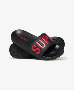 Superdry Mannen Core Badslippers met Grafische Print Blauw