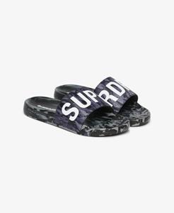 Superdry Mannen Core Camo Badslippers Donkergrijs