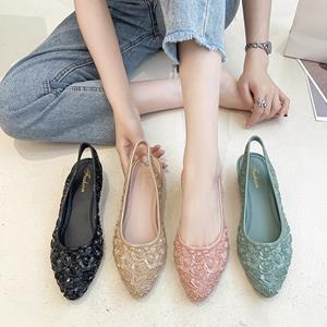 VantaGoods Dames Zomer Bloemen Net Rood Antislip Gesloten Teen Wedge Hak Sandalen 37
