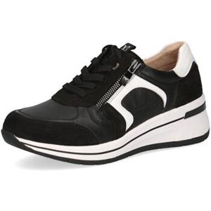 Caprice Sneakers met sleehak , vrijetijdsschoen, lage schoen, veterschoen met contrastafwerking, breedte h