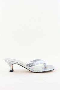 Toral sandalen Rocio met vierkante open neus zilver