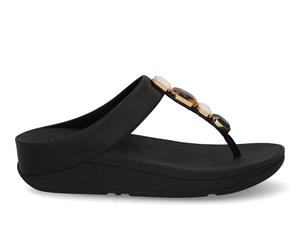 Fit Flop Fino multi stone 090 all black Zwart 