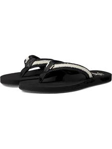 Reef baja maria slippers dames black/black/white