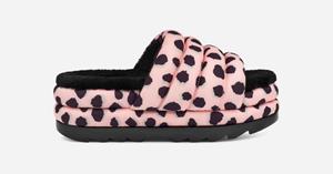 Ugg W Maxi Slide Cheetah Print in Pink Scallop  Wol