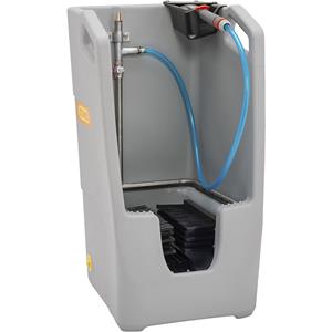 CEMO PE-laarsreiniger PREMIUM, met verzamelbak, l x b x h = 530 x 490 x 880 mm