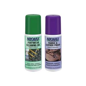 NikWax Twin 125ml Voordeel set: Fabric&Leather Proof / Footwear Cleaning Gel